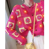 花柄クロシェ編みカーディガン トップス ニットカーデ | kirakiraShop  | 詳細画像13 