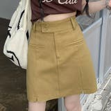 ベージュ | カラーデニムミニスカート 3サイズ ボトムス | kirakiraShop 