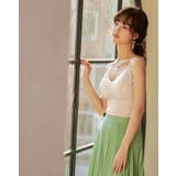 カップ付きストライプ格子レースキャミソール インナー 下着 | kirakiraShop | 詳細画像3