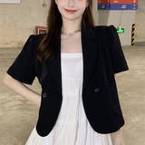 ブラック | ハーフスリーブシャツジャケット 2サイズ アウター | kirakiraShop