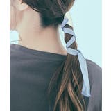 スカイブルー | シアーリボン&メタルポニーフック ヘアアクセサリー タイトポニー | kirakiraShop