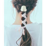 ピンク | シアーリボン&メタルポニーフック ヘアアクセサリー タイトポニー | kirakiraShop