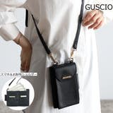 ブラック | スマホ&お財布ポシェット 多機能 ショルダーバッグ 12-0999 | GUSCIO