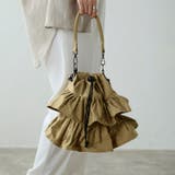 ベージュ | フリルミニショルダーバッグ 2段フリル 2WAY カジュアル 12-1164 | GUSCIO