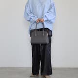 ハンドバッグ  ボストン型 三室構造 ショルダー付き 12-1187 | GUSCIO | 詳細画像3 