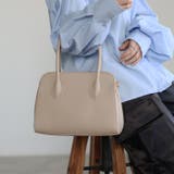 グレージュ | ハンドバッグ  ボストン型 三室構造 ショルダー付き 12-1187 | GUSCIO