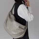 グレー | バルーン型ショルダーバッグ アンティーク風PUレザー 通勤 | GUSCIO