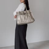 プリーツトートバッグ ベルトモチーフ A4 通勤 通学 軽量 12-1227 | GUSCIO | 詳細画像24 