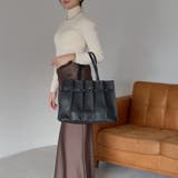 プリーツトートバッグ ベルトモチーフ A4 通勤 通学 軽量 12-1227 | GUSCIO | 詳細画像4 