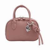 ピンク | 2wayショルダー&ハンドバッグ ミニボストン チャーム付き | GUSCIO