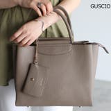グレー | 雑誌oggi掲載 あおりポケット付き収納便利 2wayトートバッグ | GUSCIO