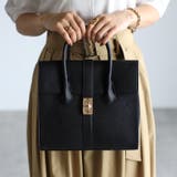 ブラック | エレガンススクエア 2WAYハンドバッグ ショルダー付 17-1090 | GUSCIO