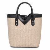 アイボリー | VラインPUレザー切り替え かごバッグ 2WAY | GUSCIO