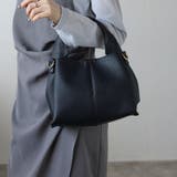 ブラック | 牛革 ハンドバッグ レザー ショルダーバッグ 2WAY 18-1195 | GUSCIO