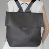 ダークグレー | スクエア横型かぶせリュック 19-8089 | GUSCIO