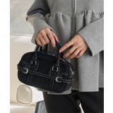 ブラック | ステッチデザインショルダーバッグ［B1673］ | KOBE LETTUCE