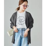 チャコール | [ 田中亜希子さんコラボ ]選べる2タイプUVカットセミシアーニットカーディガン… | KOBE LETTUCE
