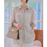 ライトグレージュ | チェック柄シアーシャツ［C7701］ チェック シアーシャツ | KOBE LETTUCE