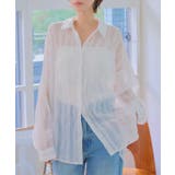 ホワイト | チェック柄シアーシャツ［C7701］ チェック シアーシャツ | KOBE LETTUCE