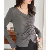 グレー | フロントギャザートップス［C7709］ | KOBE LETTUCE