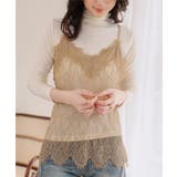 ベージュ | 総レースキャミソールインナー［C7745］ | KOBE LETTUCE