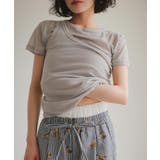 グレー | シアーカットソータンクトップ×半袖トップスセット［C7780］ 2点セット アン… | KOBE LETTUCE