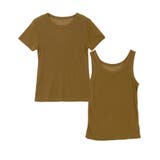 モカ | シアーカットソータンクトップ×半袖トップスセット［C7780］ 2点セット アン… | KOBE LETTUCE