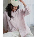 ピンク | 刺しゅうストライプシャツ［C7784］ 刺しゅう ストライプシャツ | KOBE LETTUCE