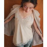 ライトベージュ | サテンレースキャミトップス［C7792］ レースキャミ サテン | KOBE LETTUCE