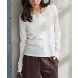 オフホワイト | アイレットリブヘンリーネックトップス［C7797］ ヘンリーネック トップス | KOBE LETTUCE