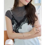チャコール | ハイネックシアートップス［C7826］ ノースリ トップス | KOBE LETTUCE