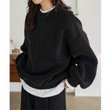 ブラック | フェイクレイヤードボアトップス［C7831］ ボアトップス フェイクレイヤード | KOBE LETTUCE