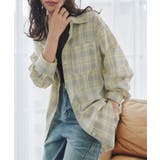 イエロー | シアーチェック柄ビッグシャツ［C7846］ シアーシャツ チェック | KOBE LETTUCE