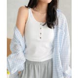 オフホワイト | ヘンリーネックカップ付きタンクトップ［C7850］ カップ付き タンクトップ | KOBE LETTUCE