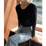 ブラック | [ yuiさんコラボ ]選べる2タイプ長袖 デザインカットソー［C7853］ | KOBE LETTUCE