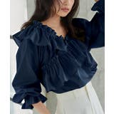 ネイビー | manywayオフショルギャザーブラウス［C7891］ manyway オフショ… | KOBE LETTUCE