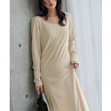 エクリュ | 前後2wayボートネックリブワンピース［E3569］ リブワンピース 前後2wa… | KOBE LETTUCE