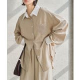 ベージュ | ストライプ柄シャツ×パンツセット［E3576］ | KOBE LETTUCE