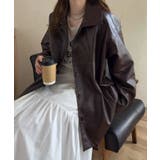 ブラウン | フェイクレザージャケット［K1386］ フェイクレザー ジャケット | KOBE LETTUCE