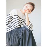 オフ×ブラック | ［ 田中亜希子さんコラボ ］選べる2タイプ ソフトコットンロンT［C6765］ | KOBE LETTUCE