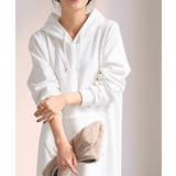 ホワイト | [ぬく盛り] マキシパーカーワンピース［E1121］ | KOBE LETTUCE