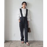 ブラック | ハイウエストテーパードサロペット［E3140］ | KOBE LETTUCE