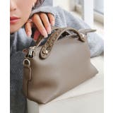 グレー | ステッチデザインハンドルバッグ［B1644］ ハンドルバッグ レディース | KOBE LETTUCE