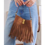 キャメル | ポーチ付きフリンジデザインスエードバッグ［B1646］ ポーチ付き フリンジバッ… | KOBE LETTUCE