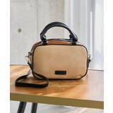 ベージュ | バイカラースクエアショルダーバッグ［B1671］ ショルダーバッグ バイカラー | KOBE LETTUCE