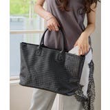 ブラック | 編み込みビックトートバッグ［B1684］ 編み込み トートバッグ | KOBE LETTUCE