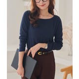 ネイビー1 | 選べるタイプ 前身二重スムースカットソートップス［C4020］ | KOBE LETTUCE