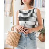 オフ×ブラック | [ 選べる2タイプ ] ボートネックノースリーブリブニット［C4702］ | KOBE LETTUCE