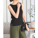 ブラック | [ 選べる2タイプ ] ボートネックノースリーブリブニット［C4702］ | KOBE LETTUCE