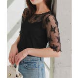 レースブラック | 選べるタイプ 半袖シアートップス［C6736］ | KOBE LETTUCE